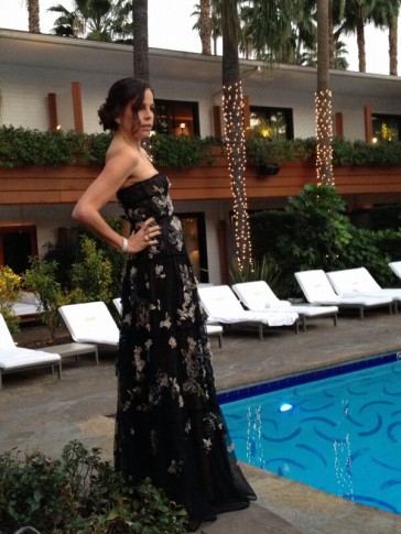 Margie in Valentino gown and Tiffany diamonds!